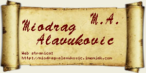 Miodrag Alavuković vizit kartica